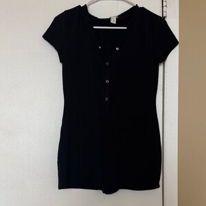 Forever 21 Women’s Black Button Up Pajamas size M